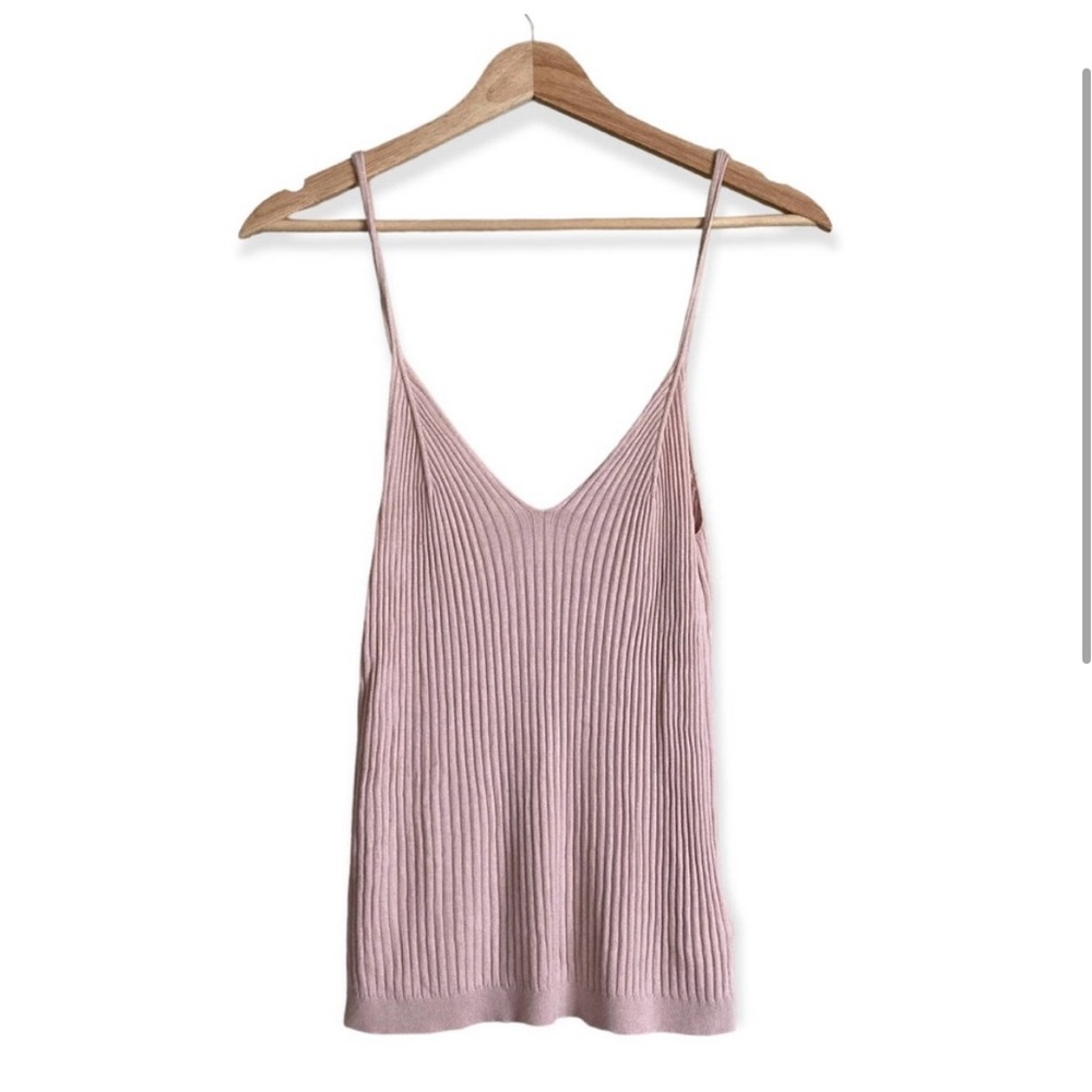 Anthropologie Eastern Shore ribbed tank small pink
